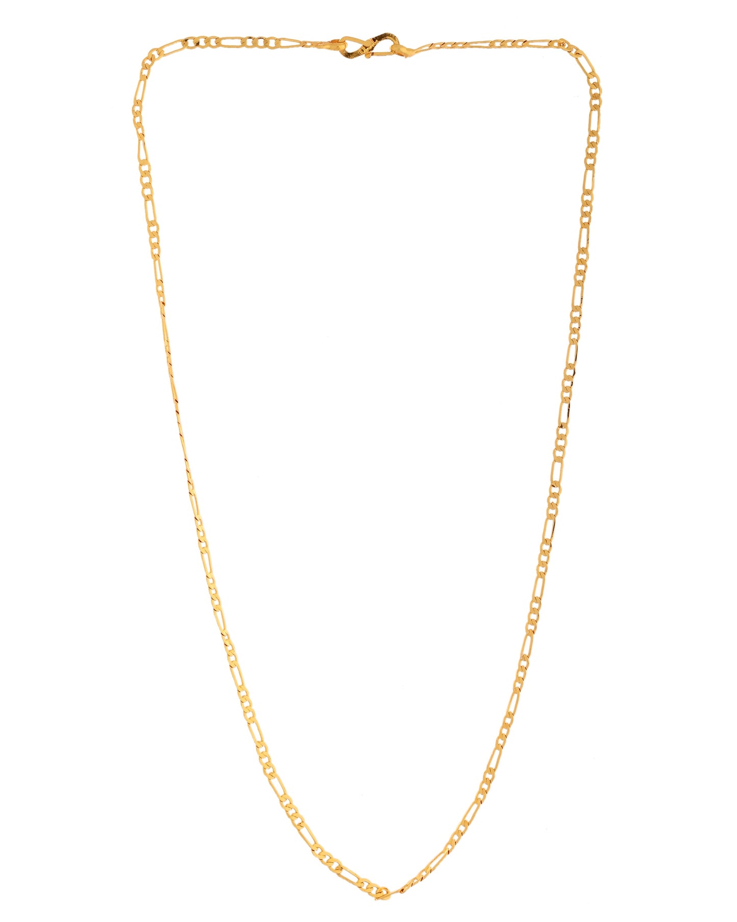 VOJ Women Stainless Steel Gold Polished Minimal Figaro Link Chain - Swadesiicart