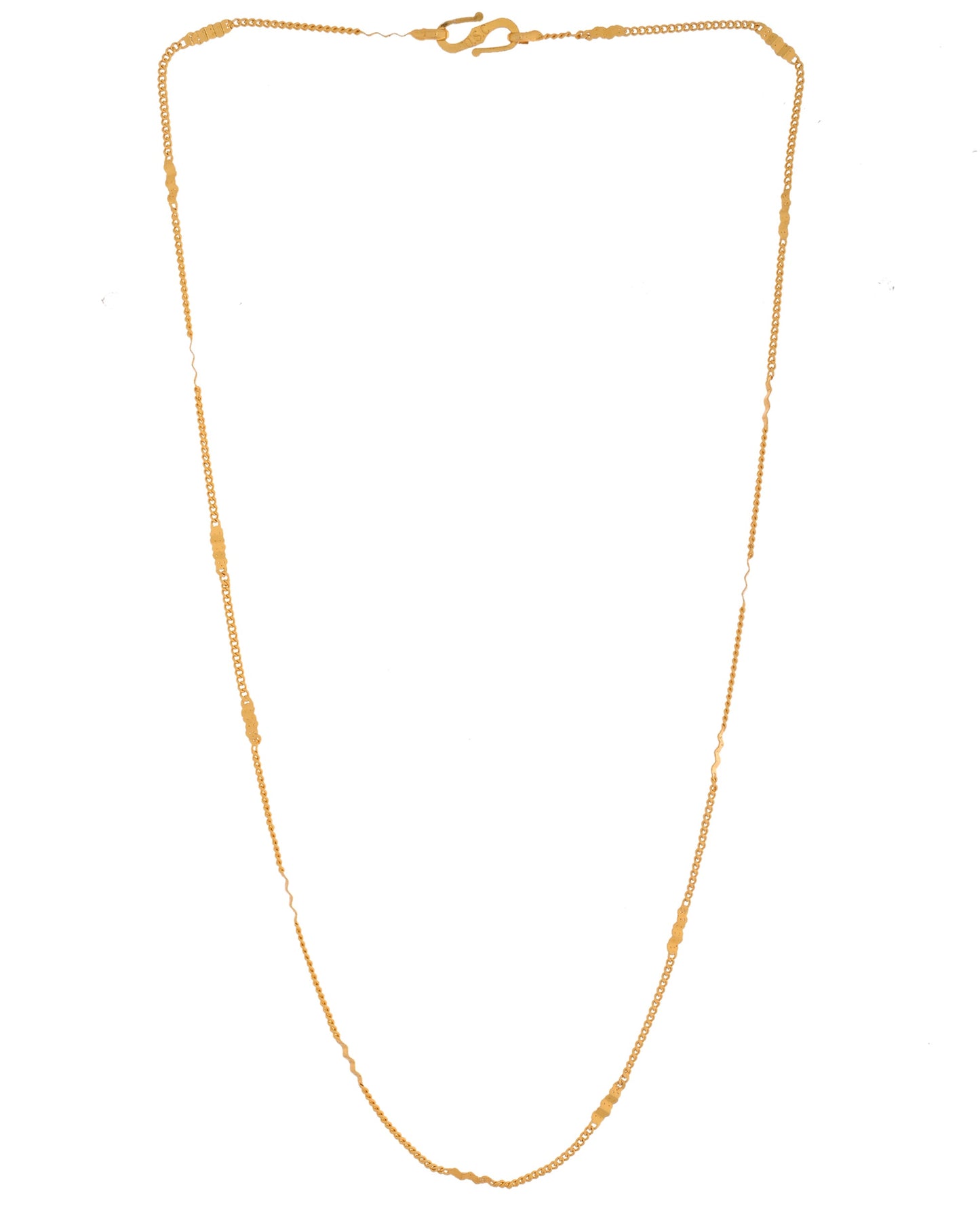 VOJ Women Stainless Steel Gold Polished Minimal Pipe Chain - Swadesiicart