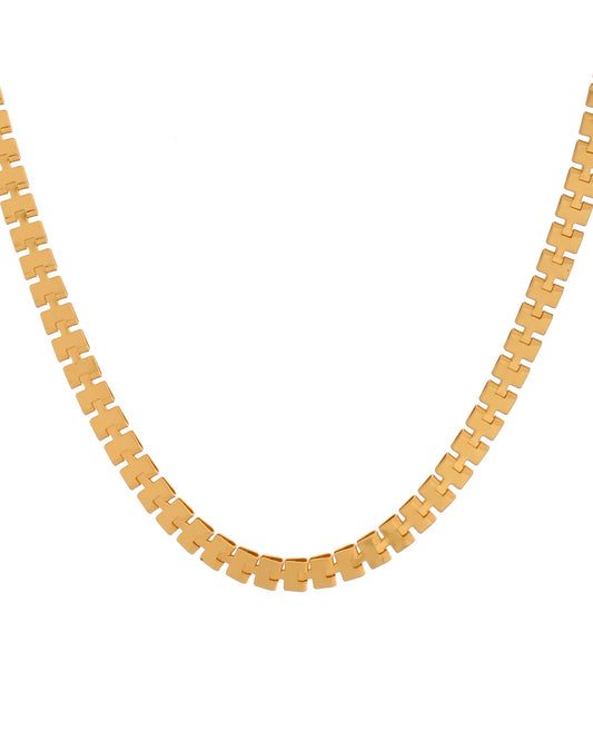 VOJ Women Gold Polished Stainless Steel Elegant Link Chain - Swadesiicart