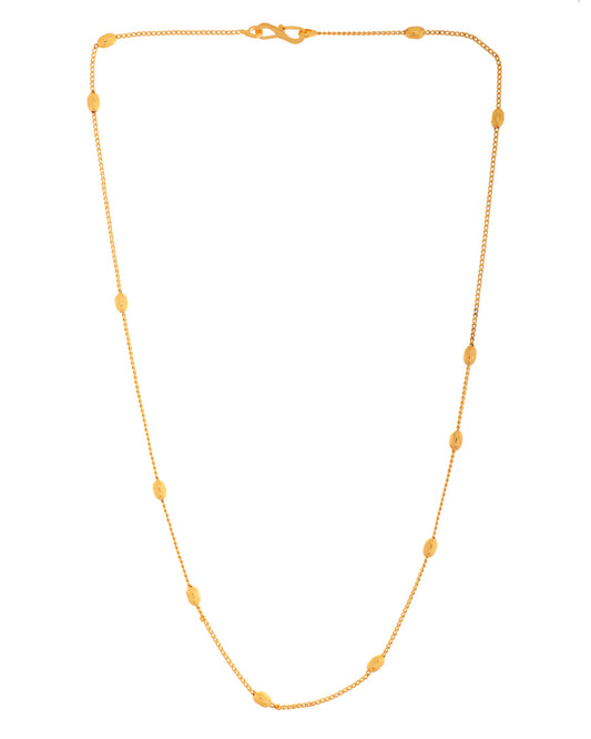 VOJ Gold Polished Minimal Stainless Steel Chain - Swadesiicart