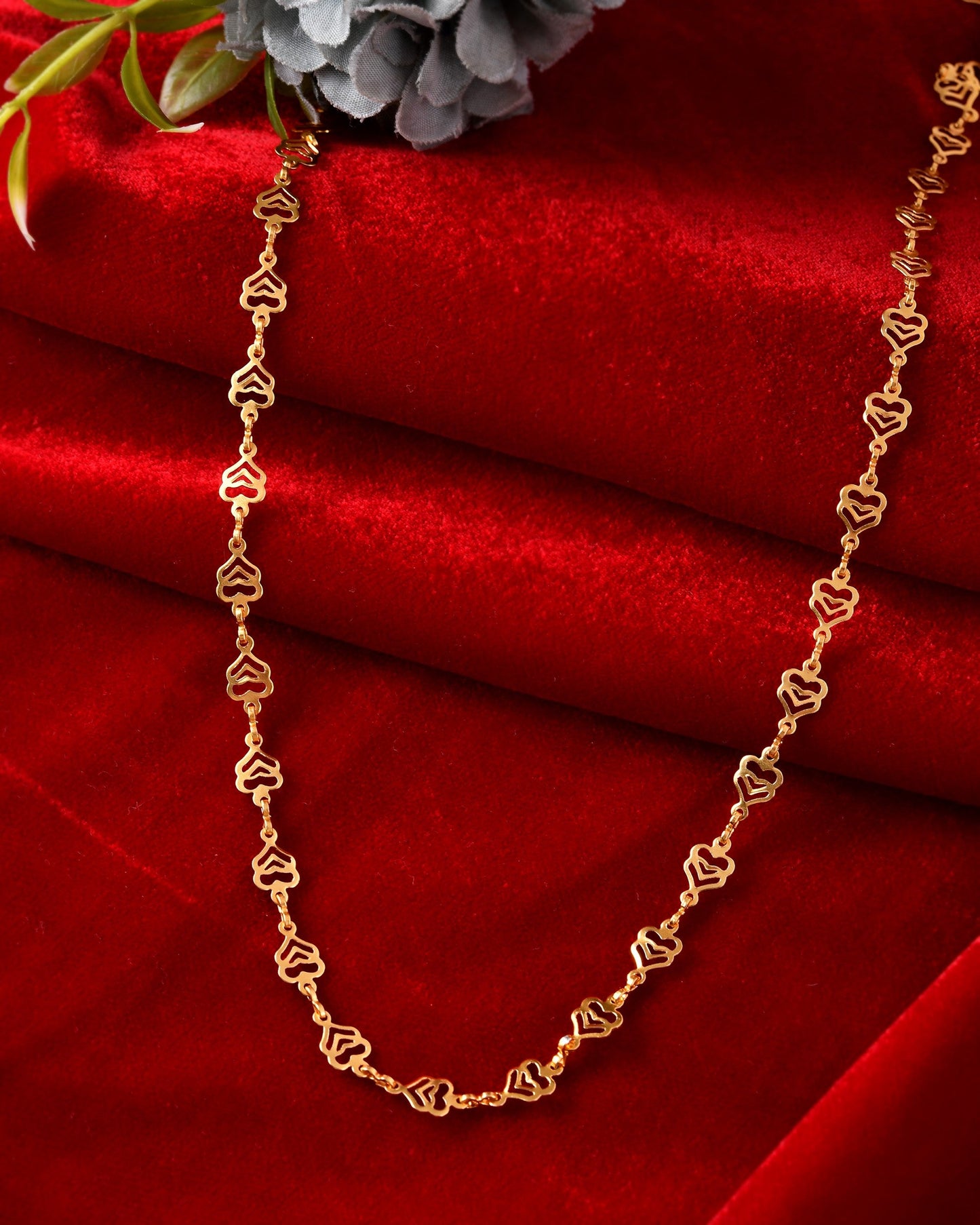 VOJ Gold Polished Elegant Designer Classic Chain - Swadesiicart