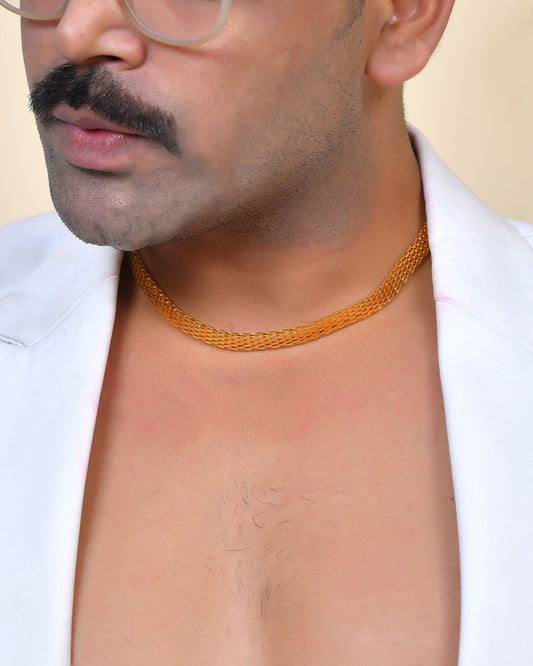VOJ Men Gold Polished Think Classic Chain - Swadesiicart