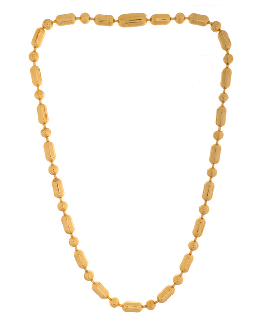 VOJ Men Gold Polished Drop Studded Elegant Chain - Swadesiicart