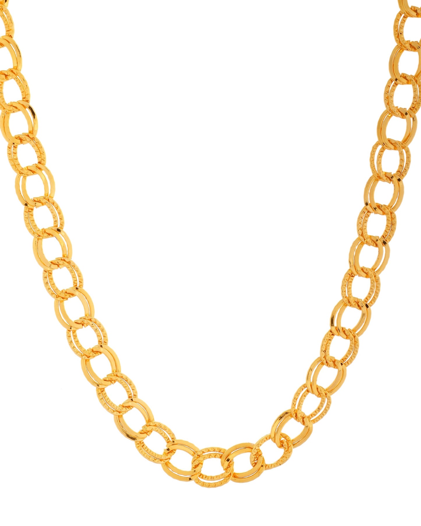VOJ Men Designer Thick Stainless Steel Linked Chain - Swadesiicart