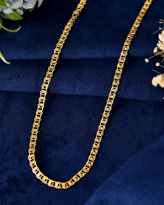 VOJ Stainless Steel Designer Gold Polished Chain For Men - Swadesiicart