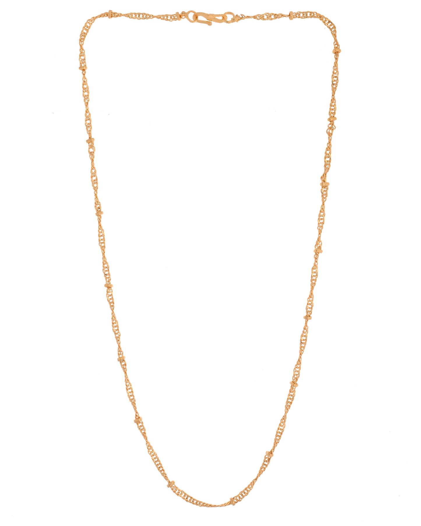 VOJ Women Stainless Steel Twisted Gold Polished Chain - Swadesiicart