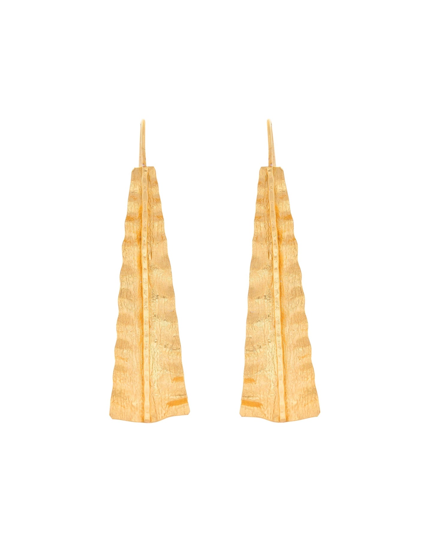VOJ Gold Polished Anti Tarnished Elegant Designer Drop Earrings - Swadesiicart