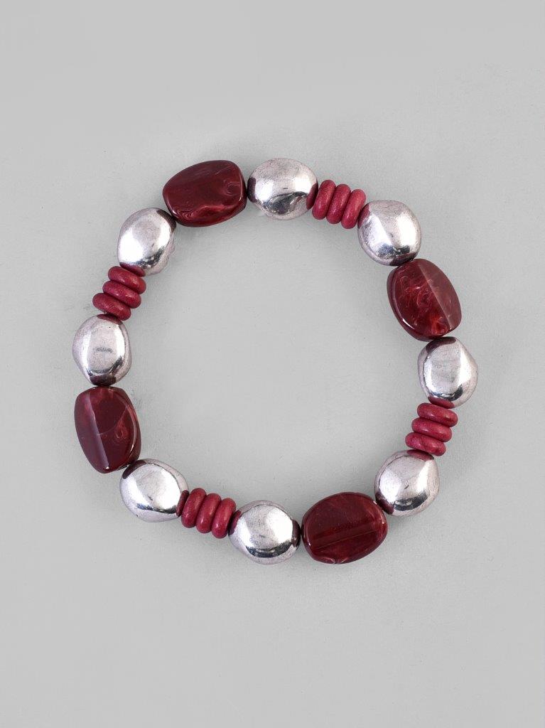 VOJ Beaded Elasticated Bracelet - Swadesiicart
