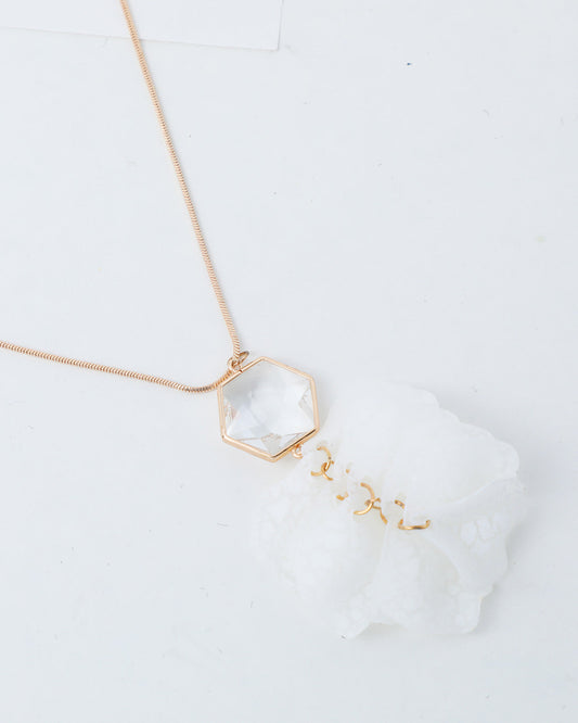 VOJ White Feather Styled Necklace | Swadesiicart