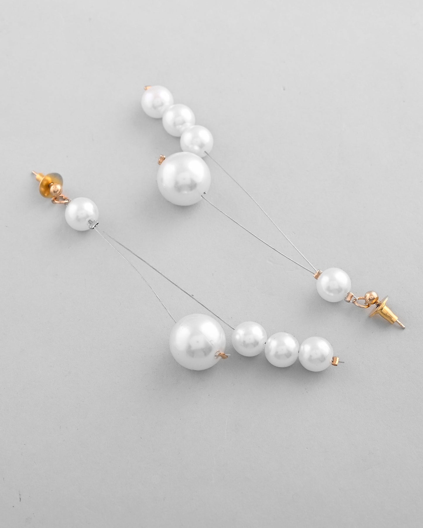 VOJ Pearl Studded Handcrafted Classic Drop Earrings - Swadesiicart
