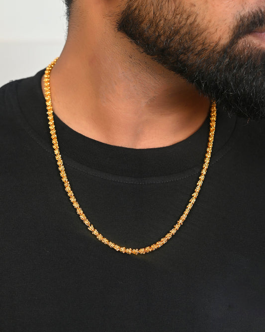 VOJ Gold-Polished EvilEye Men Designer Chain | Swadesiicart