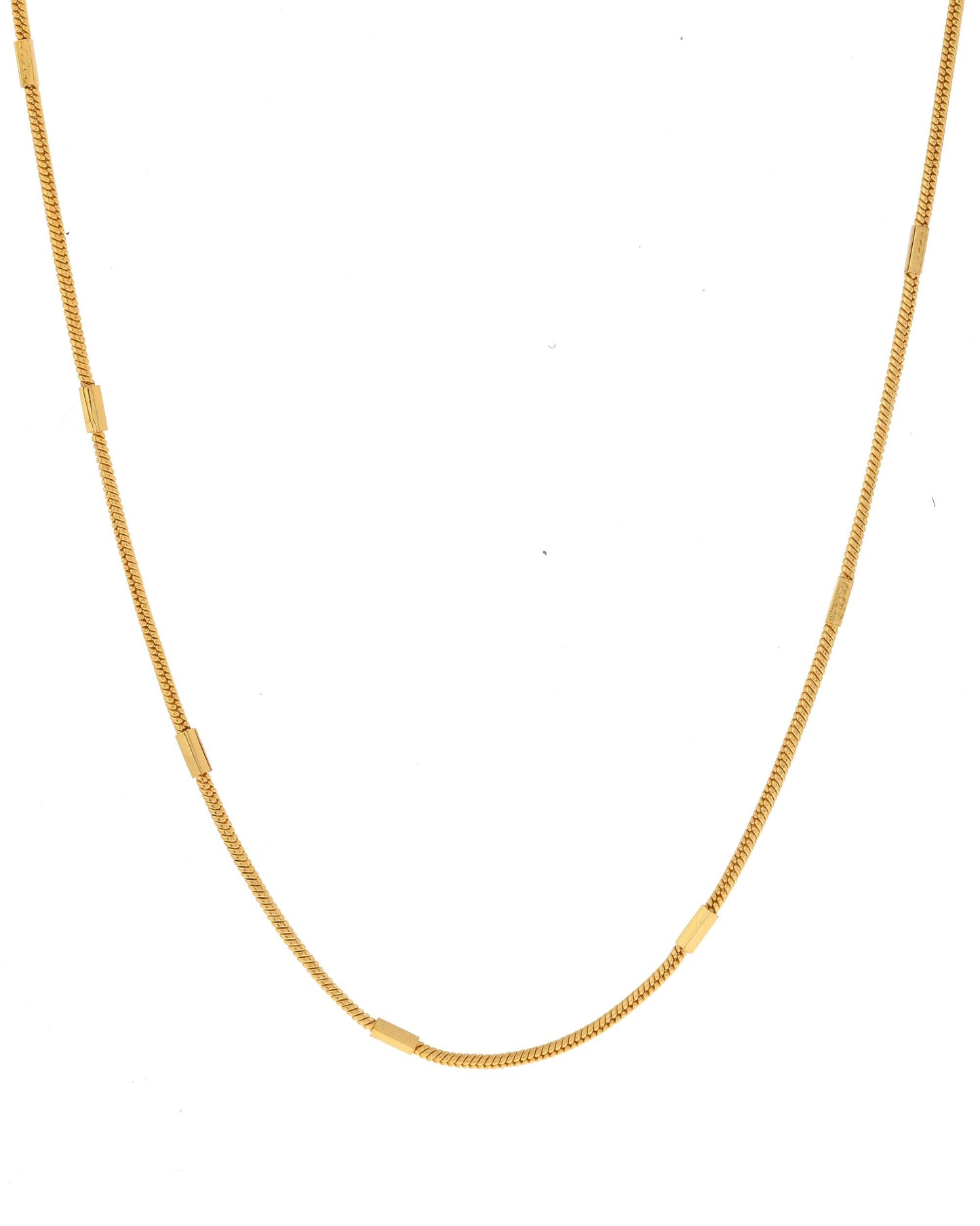 VOJ Gold-Polished Pipe Chain For Women - Swadesiicart