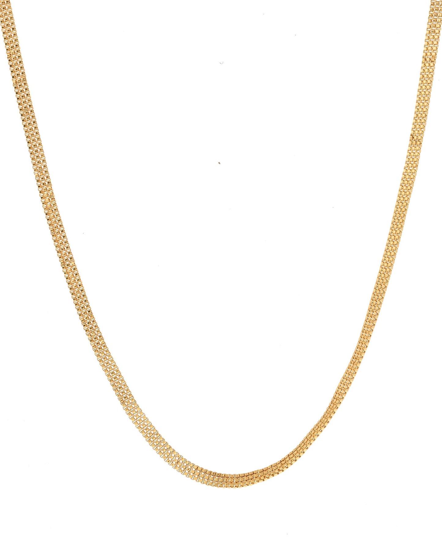 VOJ Gold-Polished Designer Box Men Chain | Swadesiicart