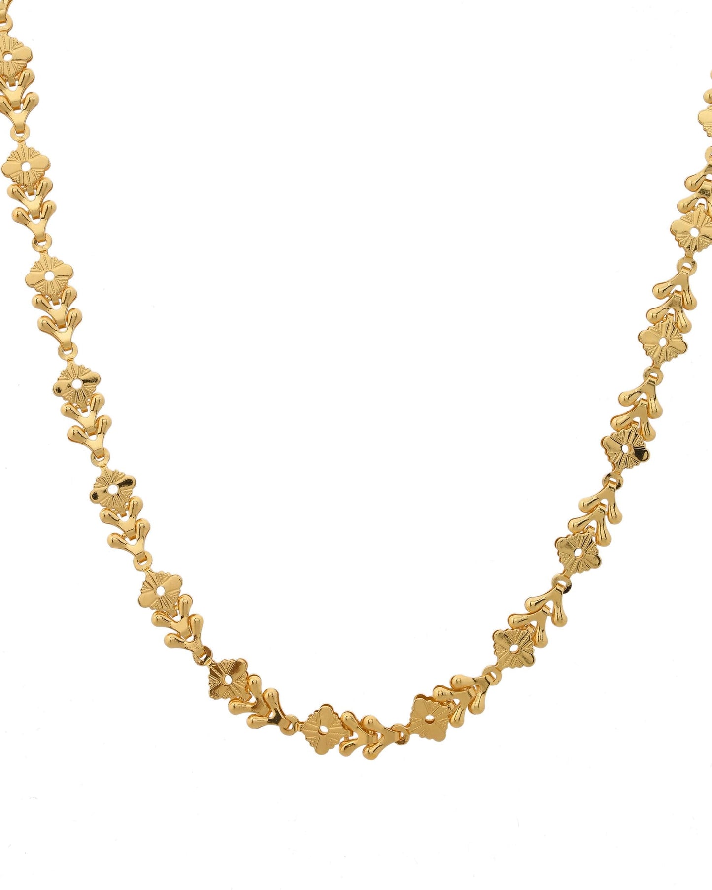 VOJ Gold-Polished Designer Square Women Chain | Swadesiicart