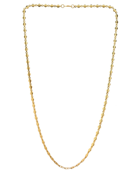 VOJ Gold-Polished Designer Oval Women Chain