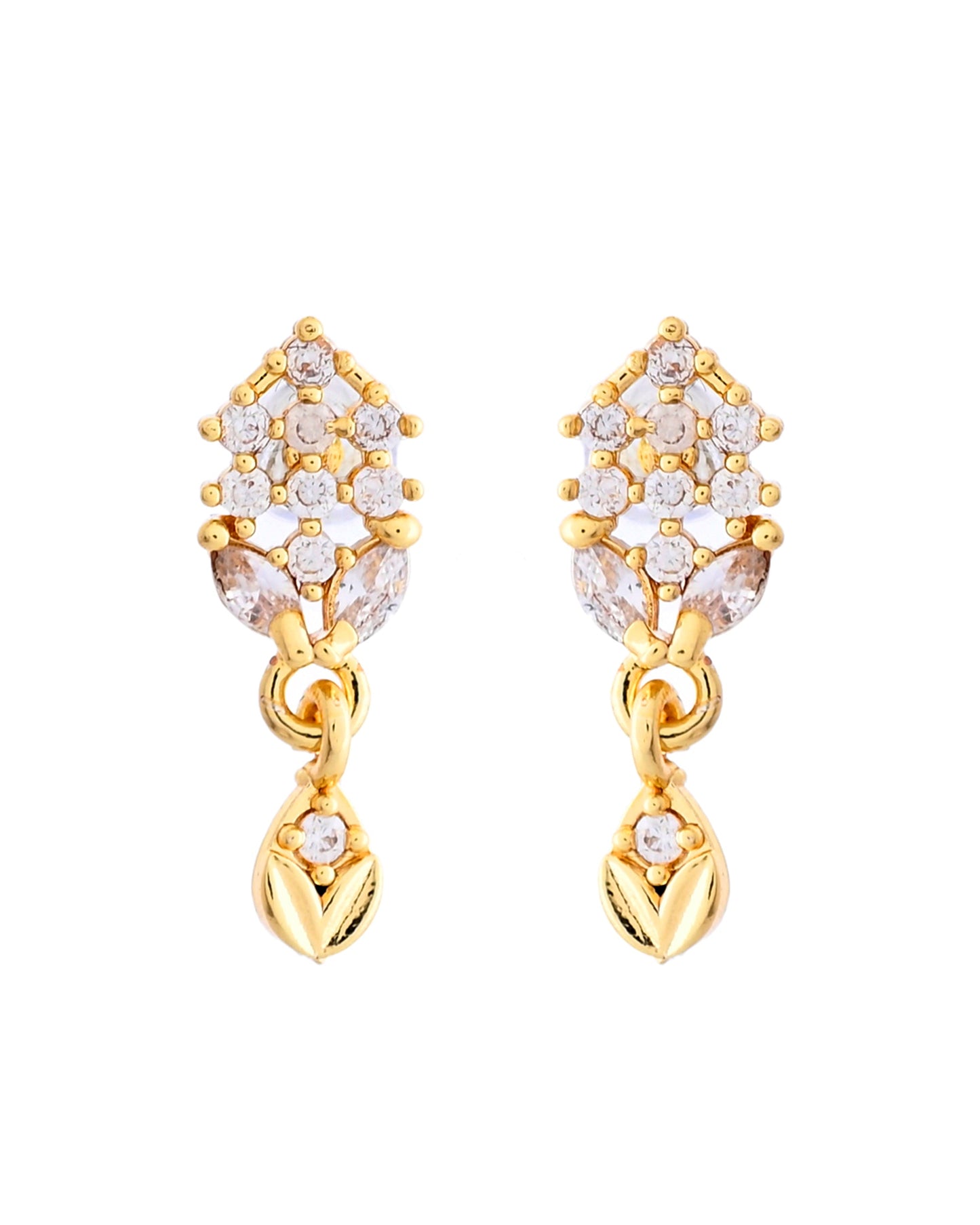VOJ Gold-Polished AD Stone Studded MangalSutra Set - Swadesiicart