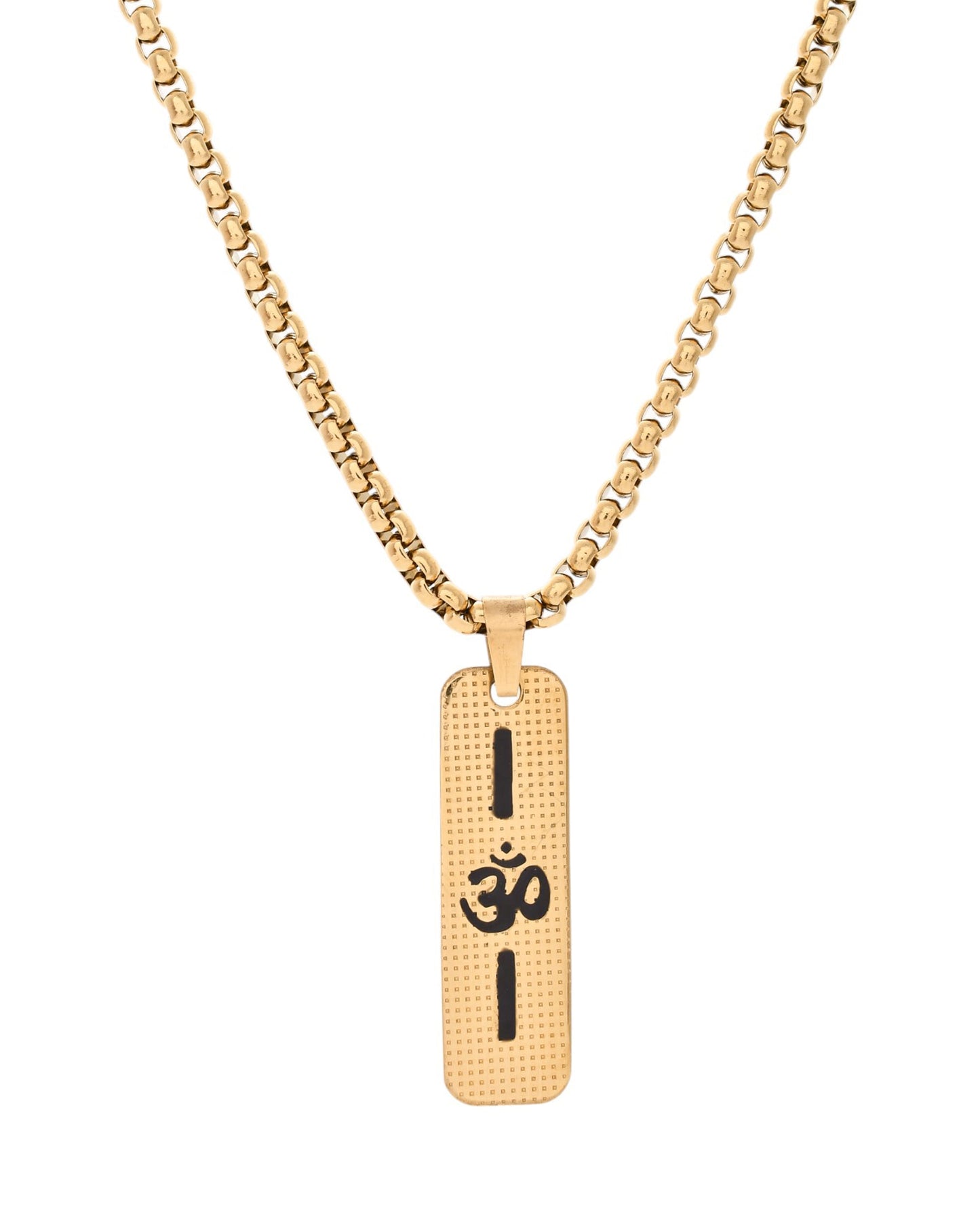 VOJ Men's Gold-Polished Chain With Pandent | Swadesiicart