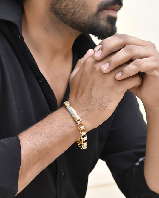 VOJ Dual Toned Men's Desgner Bracelet