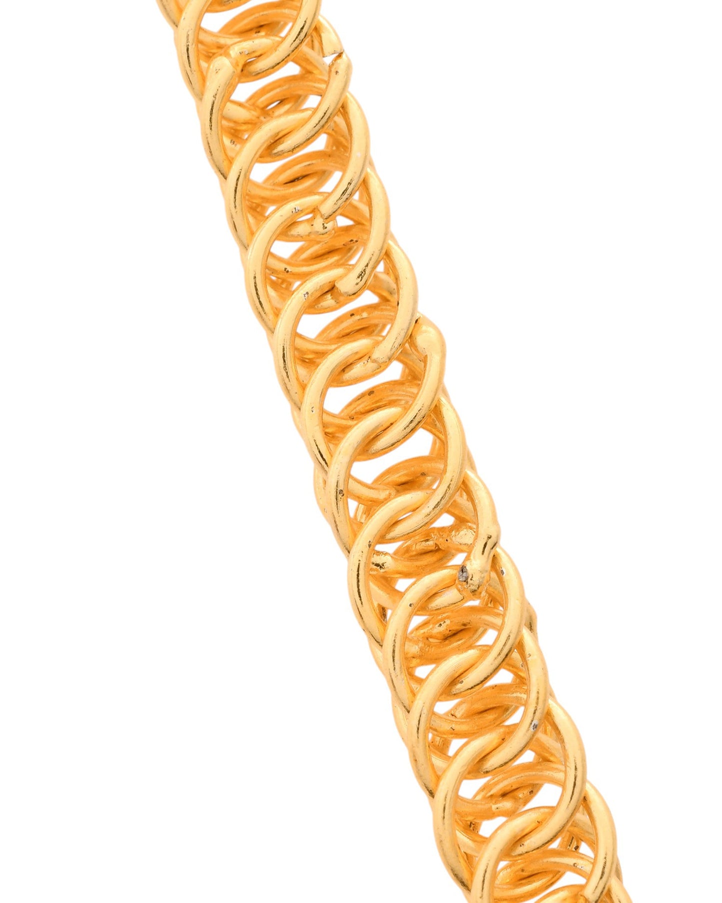 VOJ Gold-Polished Stainless Steel Elegent Men's Bracelet - Swadesiicart