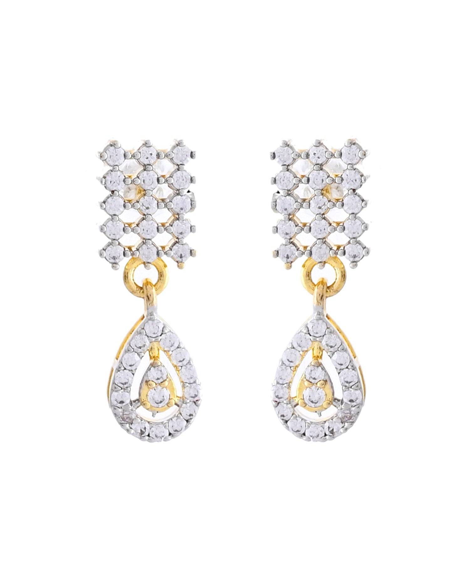 VOJ Gold-Polished Designer AD Mangalsutra Set - Swadesiicart