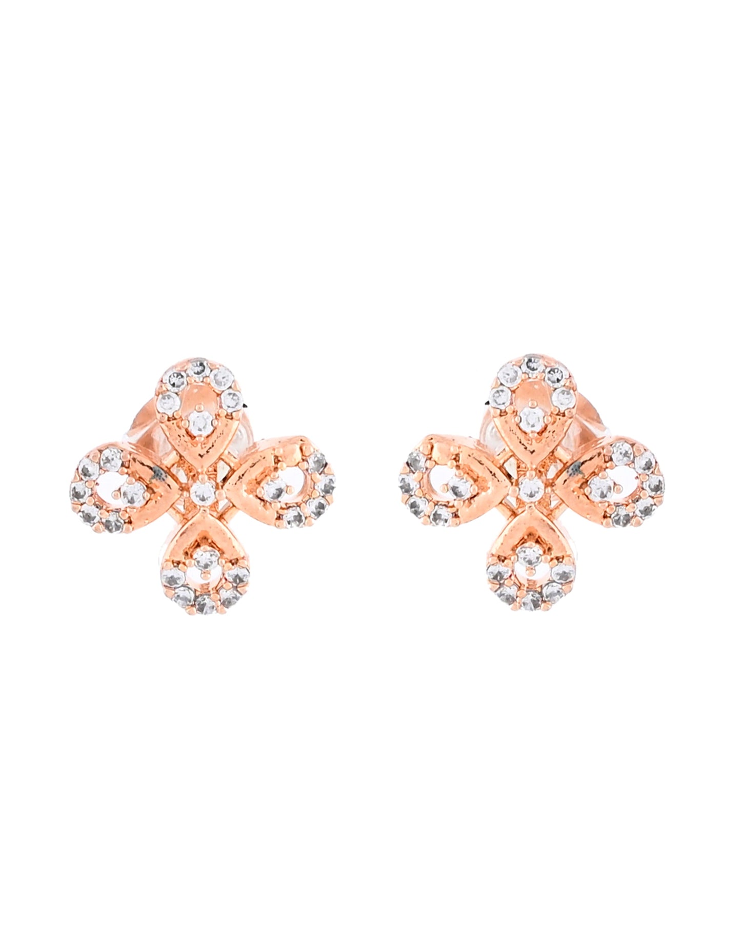 VOJ Rose Gold-Polished Stylish AD Mangalsutra Set - Swadesiicart