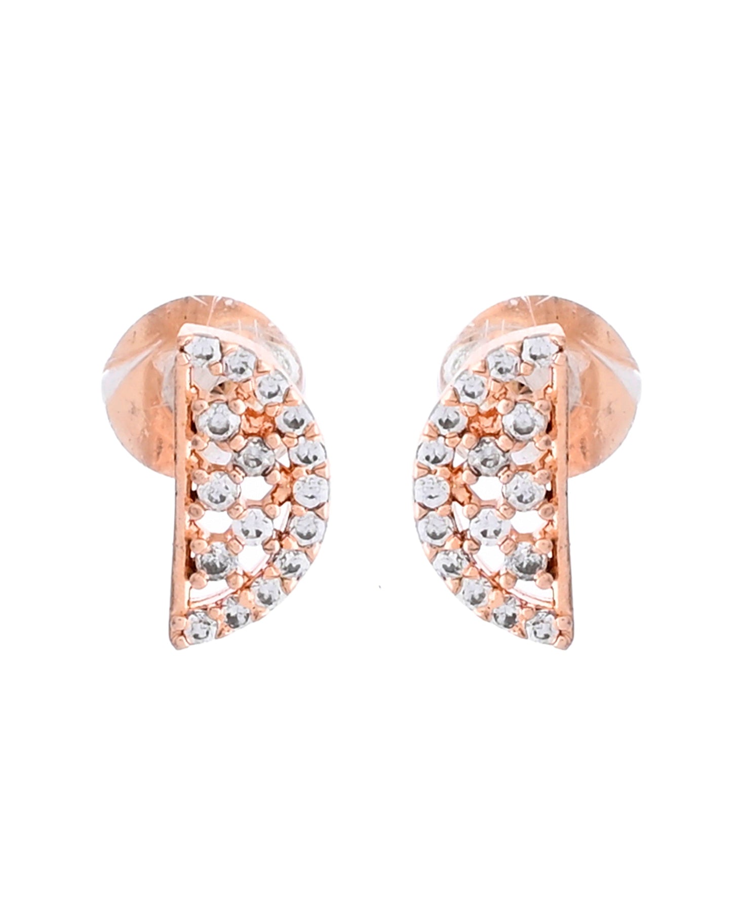 VOJ Rose Gold-Polished Semi Circle Shape AD Mangalsutra Set - Swadesiicart