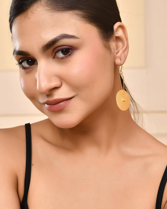 VOJ Gold-Polished Anti Tarnish Classic Stud Earrings