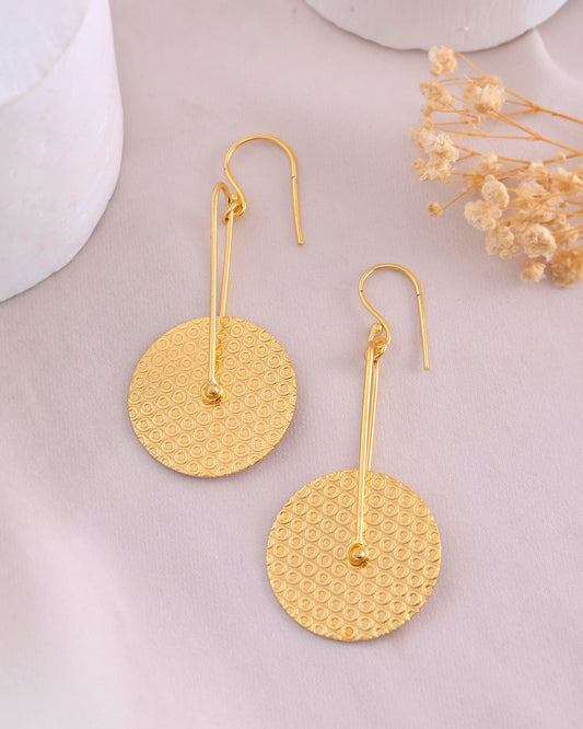 VOJ Gold-Polished Anti Tarnish Classic Stud Earrings