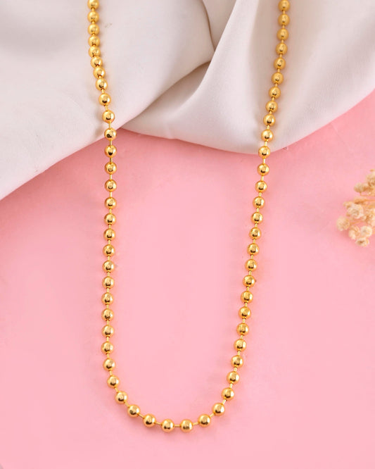 VOJ Gold-Polished Dotted Chain For Women - Swadesiicart