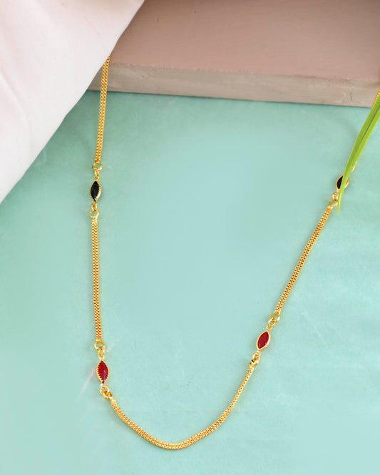VOJ Gold-Polished Stainless Steel Designer Chain For Women - Swadesiicart