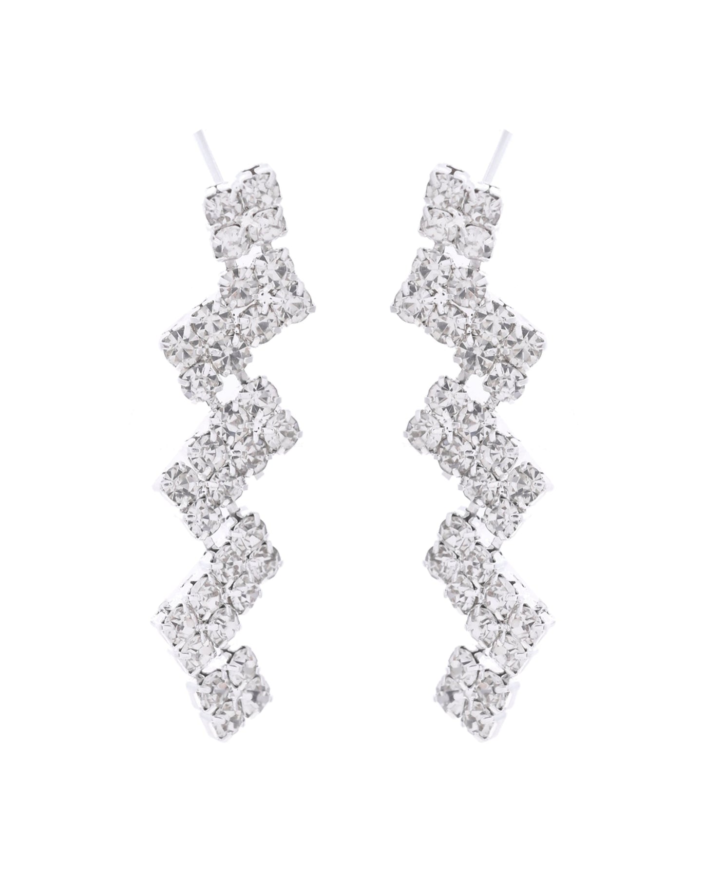 VOJ Silver Plated Stones Studded minimal Designed Jewellery Set - Swadesiicart