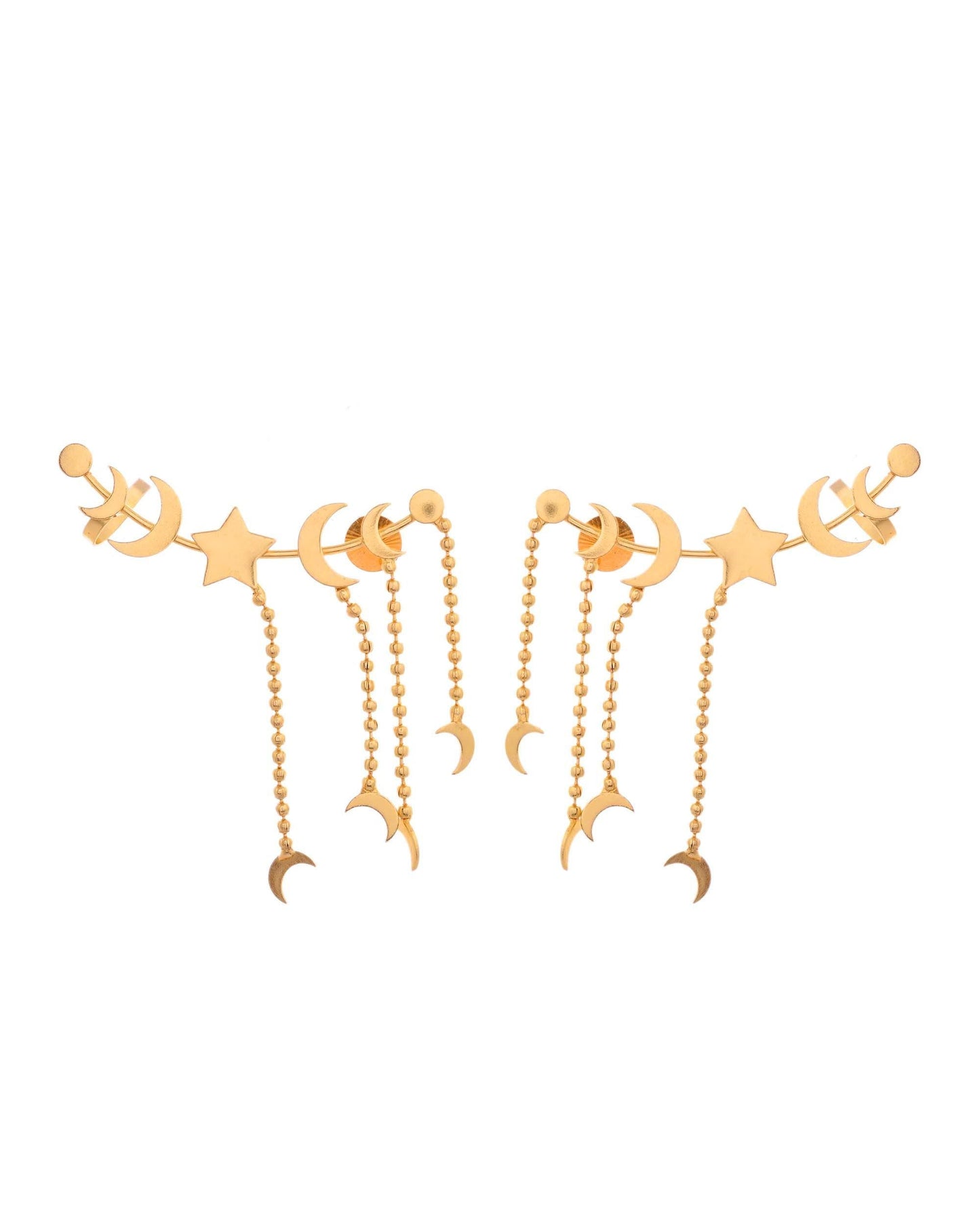VOJ Gold Polished Anti Tarnish Openable Ear Cuff - Swadesiicart