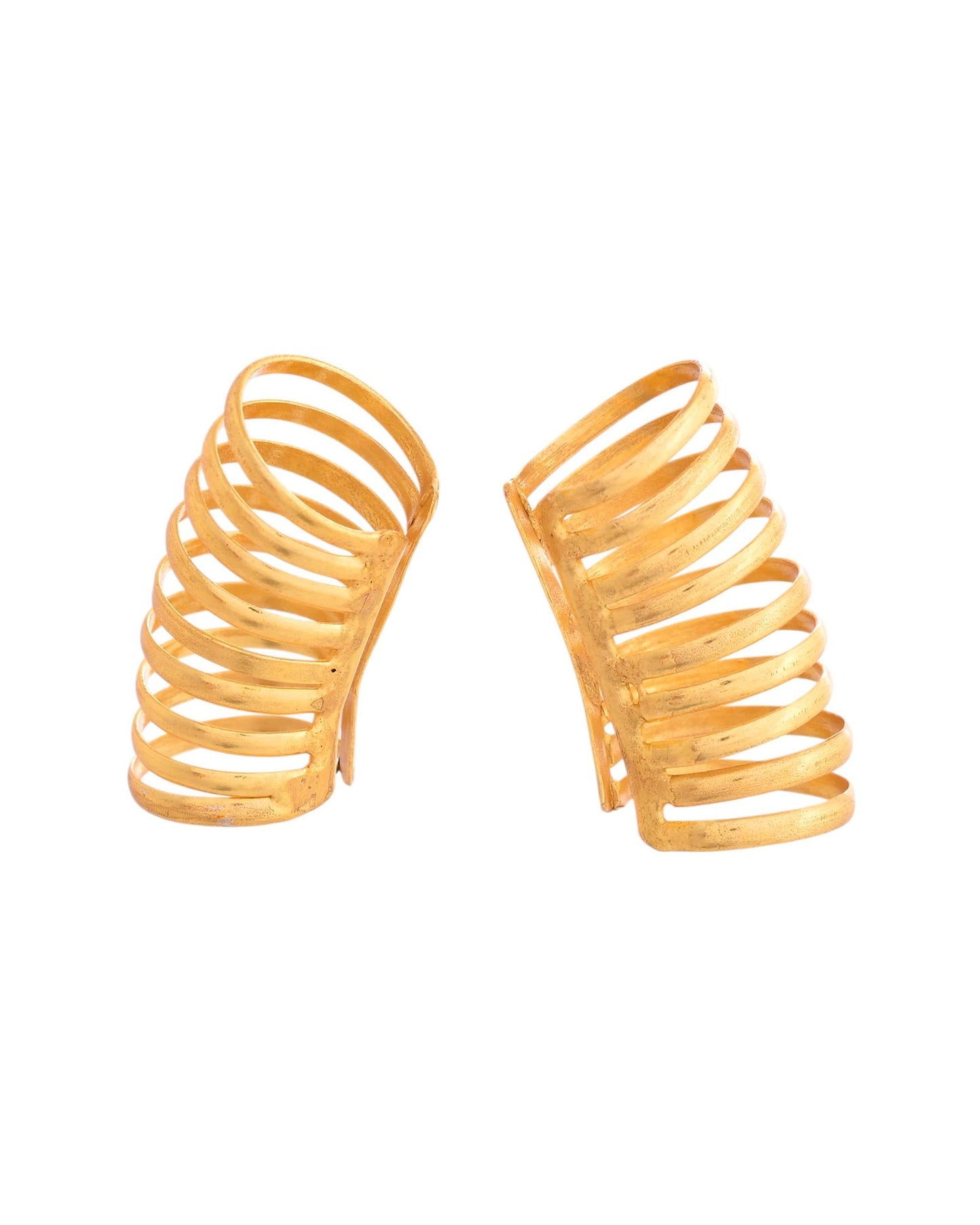 VOJ Gold Polished Circular Openable Ear Cuff - Swadesiicart