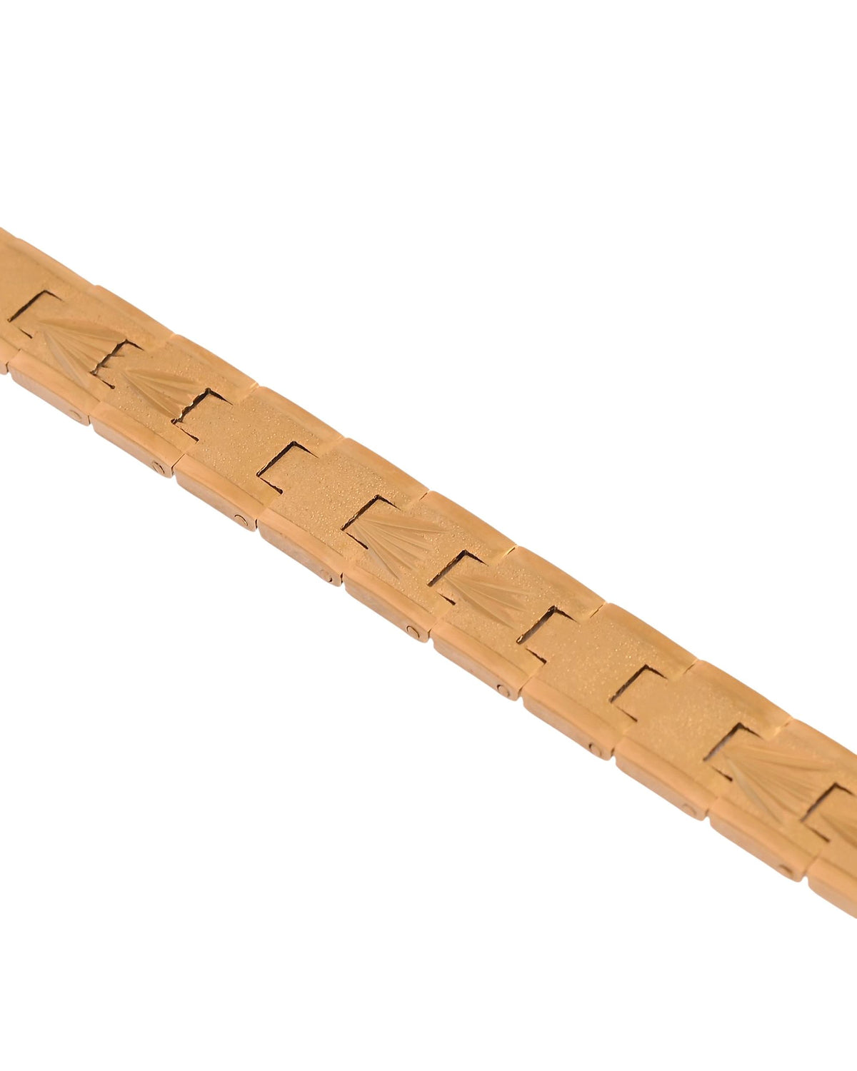 VOJ Textured Gold Polished Men's Bracelet