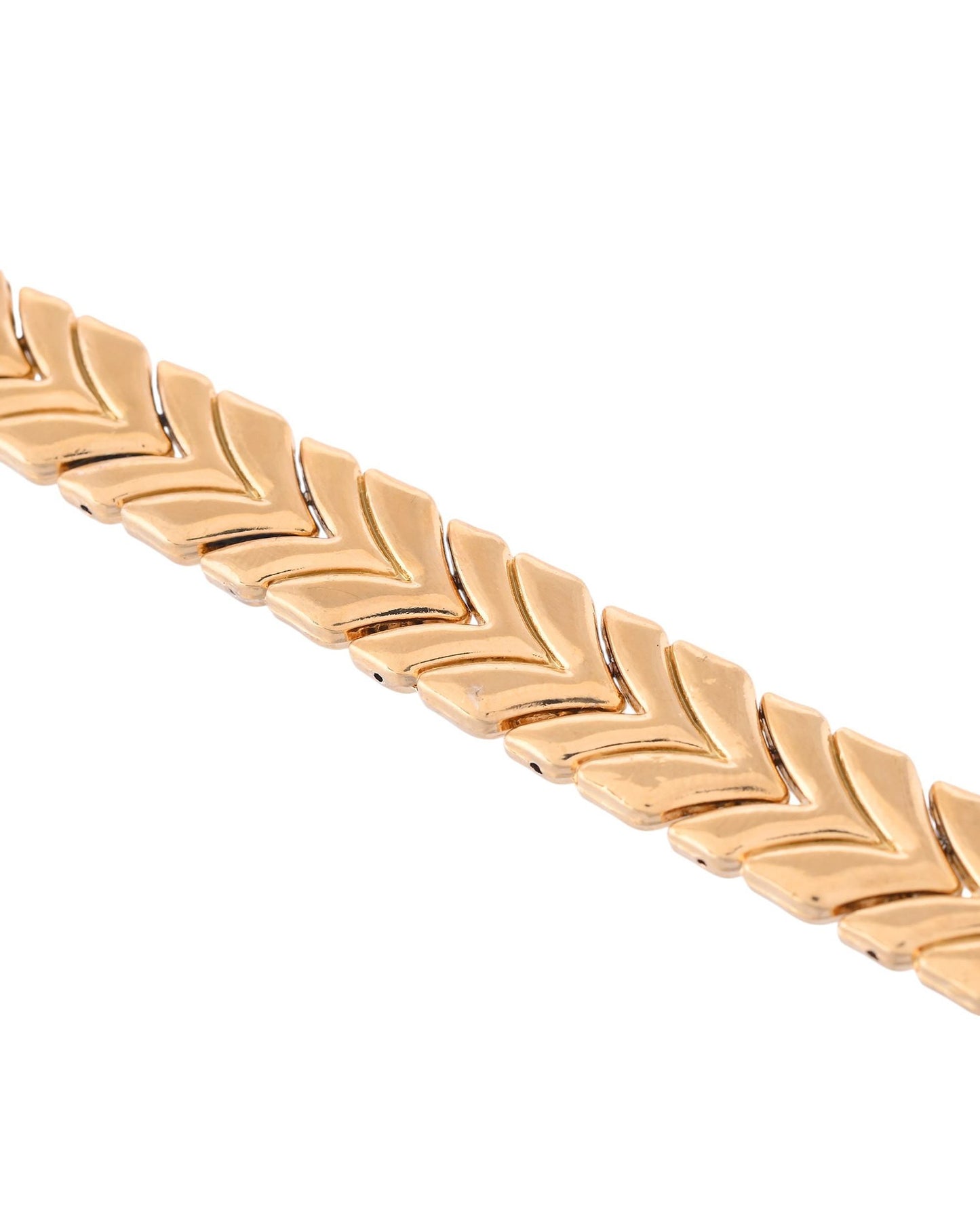 VOJ Gold Toned Magnetic Therapy Bracelet for Men - Swadesiicart