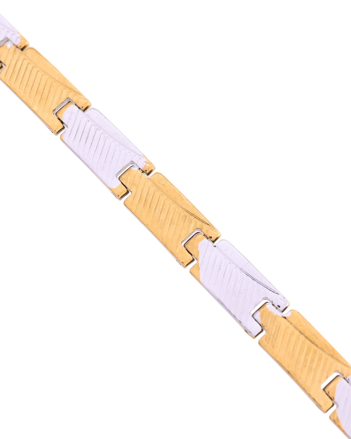 VOJ Dual Toned Alloy Bracelet For Men