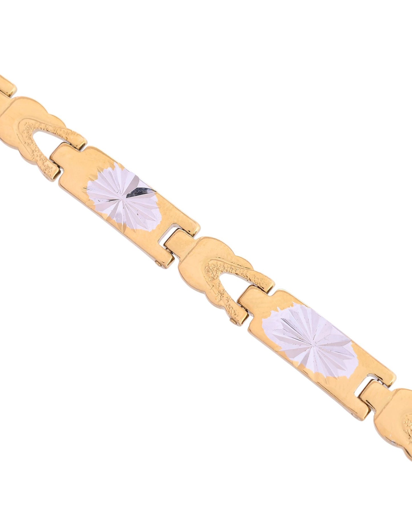 VOJ Double Toned Textural Designer Bracelet For Men - Swadesiicart