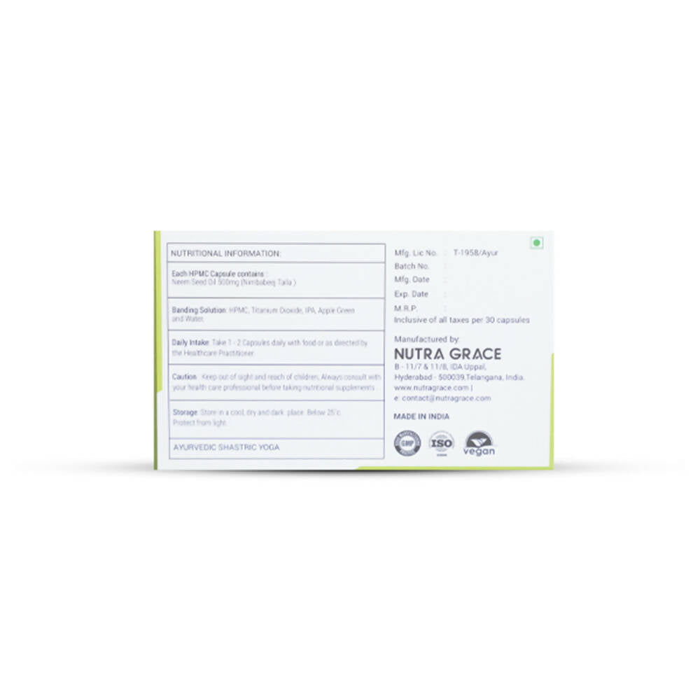 Nutra Grace Neem Capsules - Swadesiicart