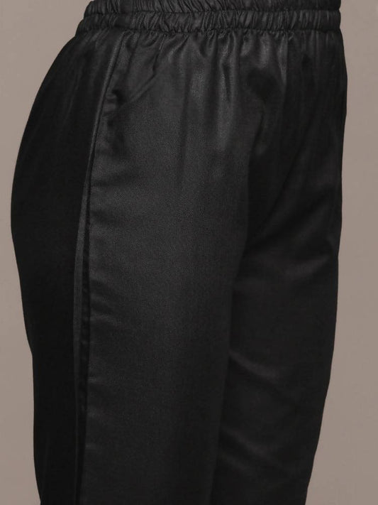 Anubhutee Black Floral Embroidered Thread Work Kurta with Trousers & With Dupatta | Swadesiicart