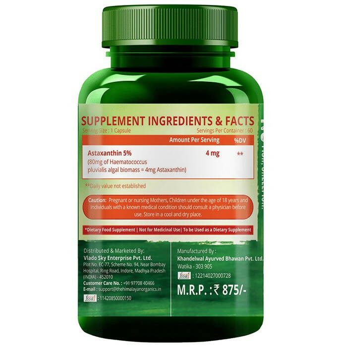 Himalayan Organics Naturally Sourced Astaxanthin Capsules - Swadesiicart
