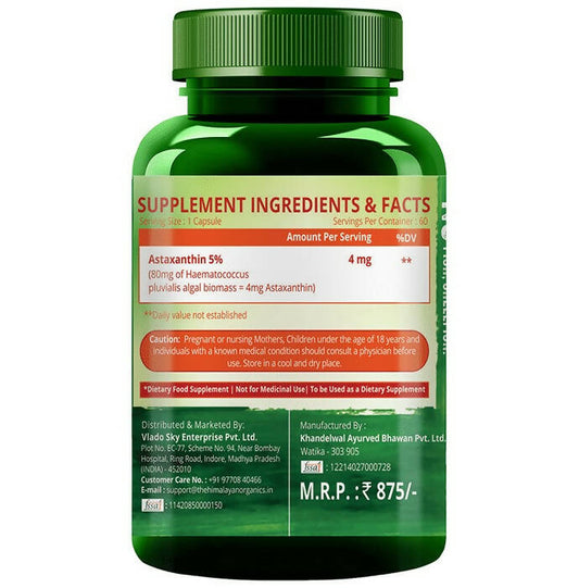 Himalayan Organics Naturally Sourced Astaxanthin Capsules - Swadesiicart