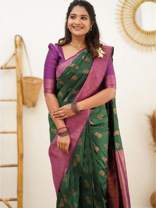 Anouk Woven Design Zari Banarasi Saree | Swadesiicart