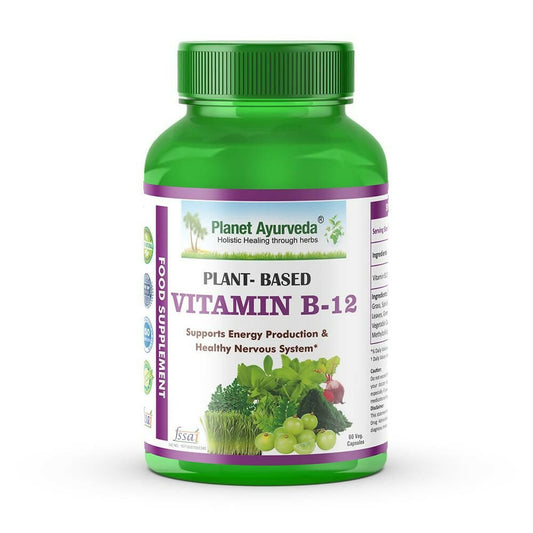 Planet Ayurveda Plant Based Vitamin B12 Capsules - Planet Ayurveda