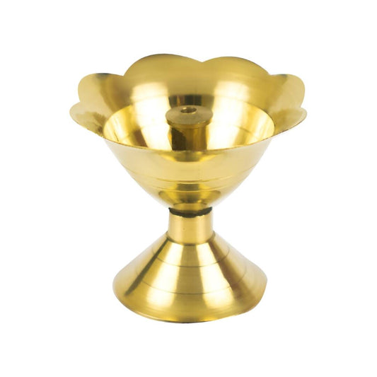 Spillbox Gold Toned Brass Small Diya | Swadesiicart