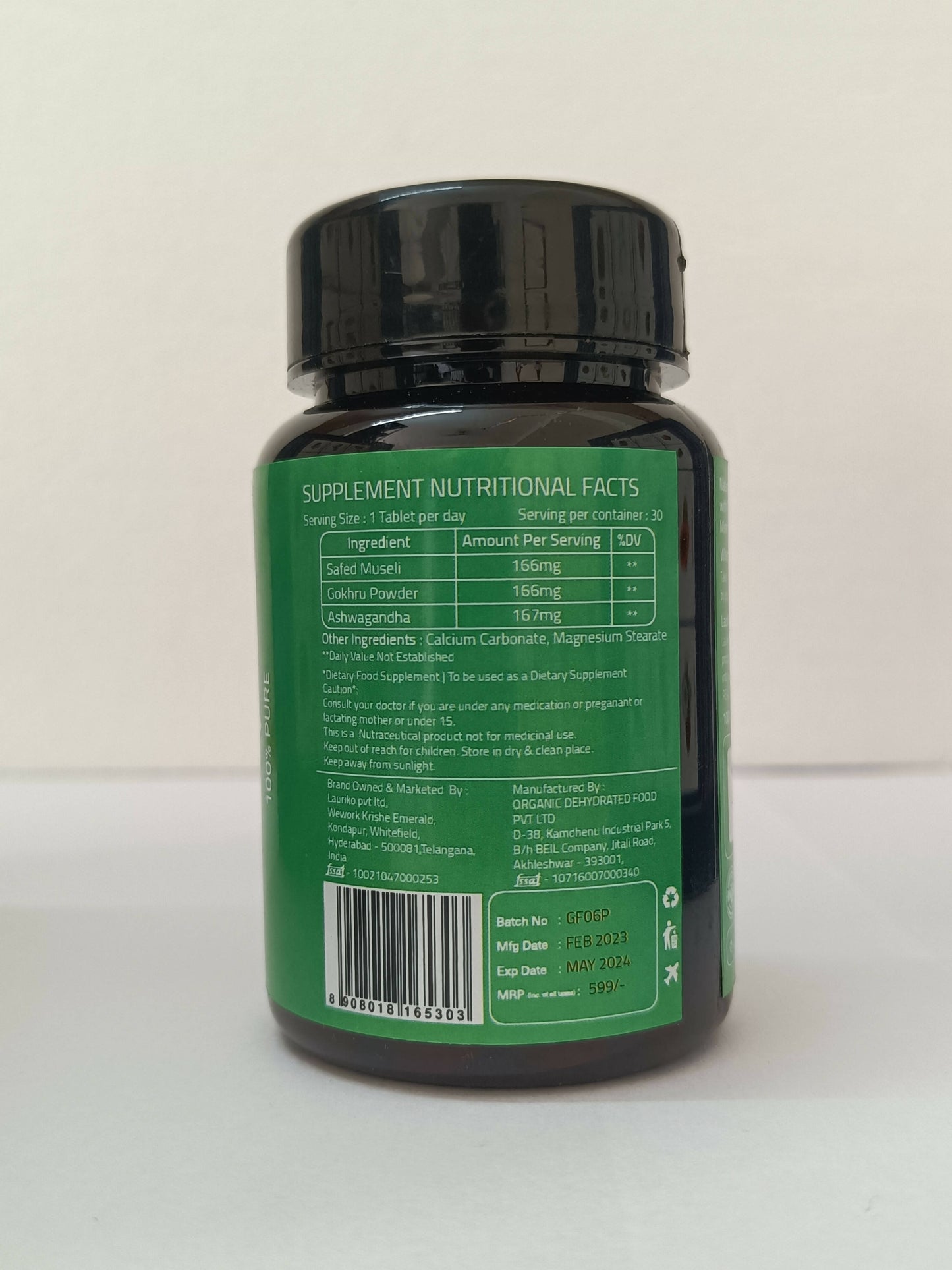Laurik Perfomax Safed Musli, Ashwagandha, Gokhru Tablets | Supports Strength And Vitality | Swadesiicart