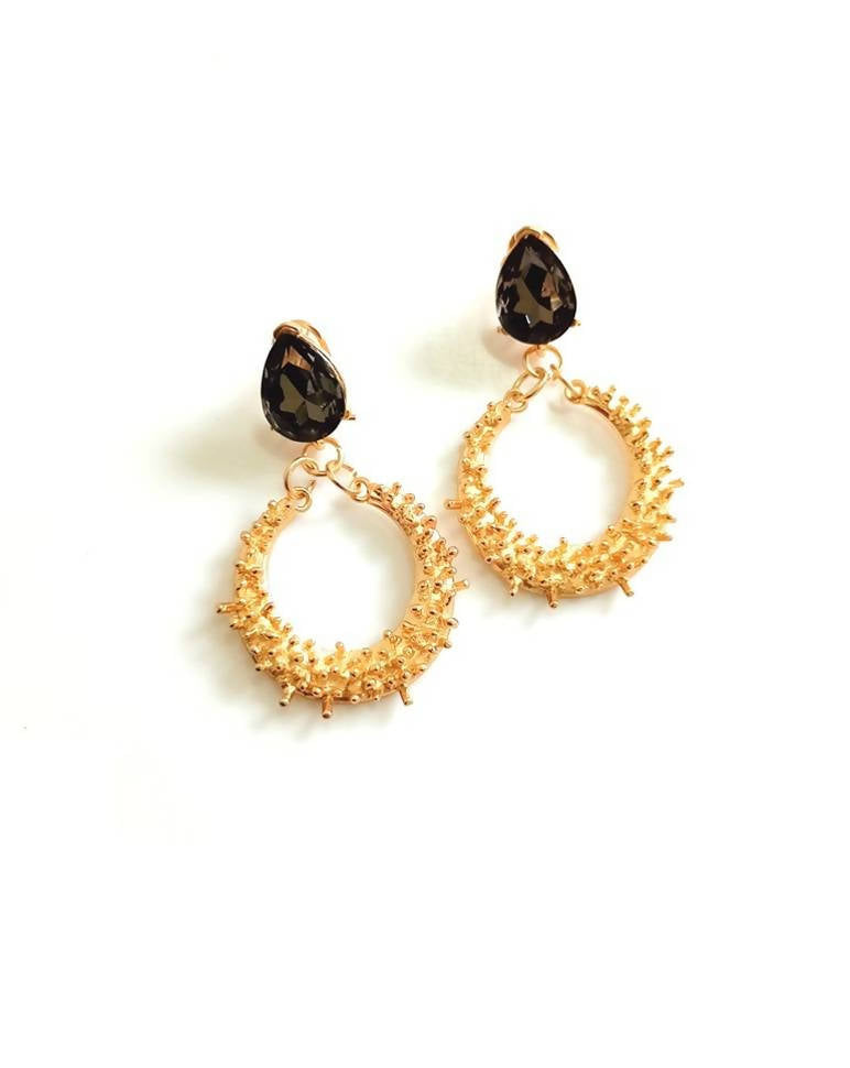 Bling Accessories Molten Metal Earrings | Swadesiicart