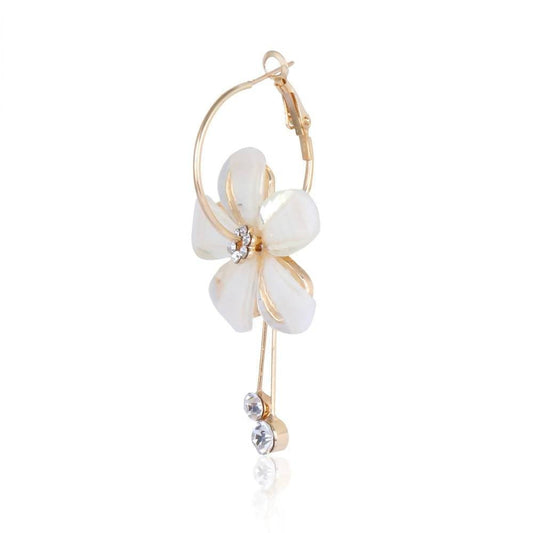 Trendoo Jewelry Gold-Polished Stylish Fancy Party Wear Beige Drops | Swadesiicart