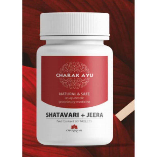 Charakayu Shatavari + Jeera Tablets | Swadesiicart