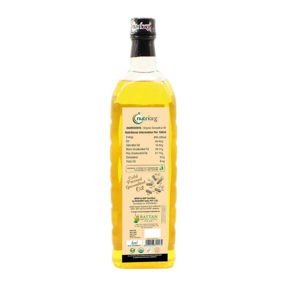 Nutriorg Organic Groundnut Oil - Swadesiicart