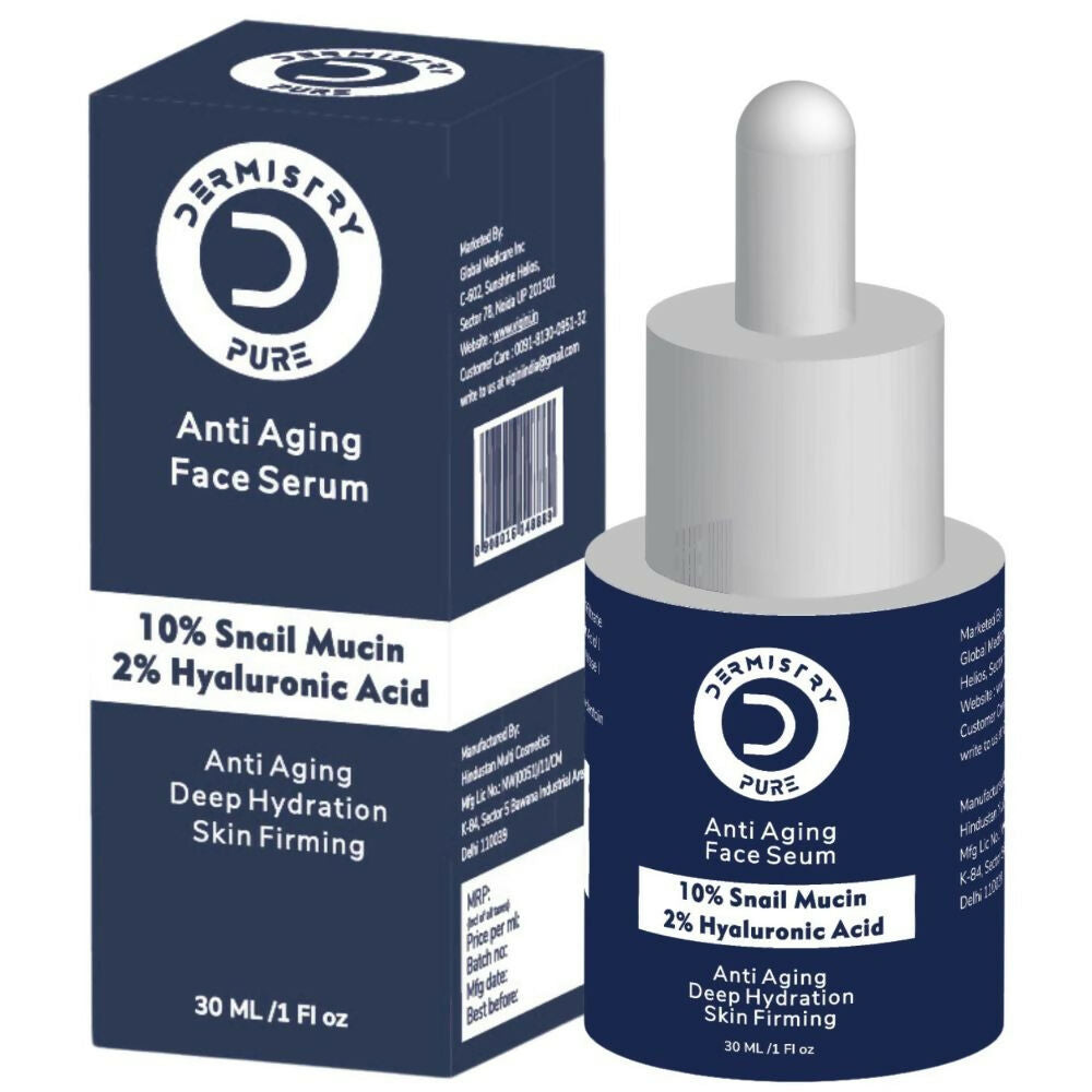Dermistry Pure 10% Snail Mucin 96 Peptide Anti-Ageing Moisturizer Skin Firming Tightening Face Serum - Swadesiicart